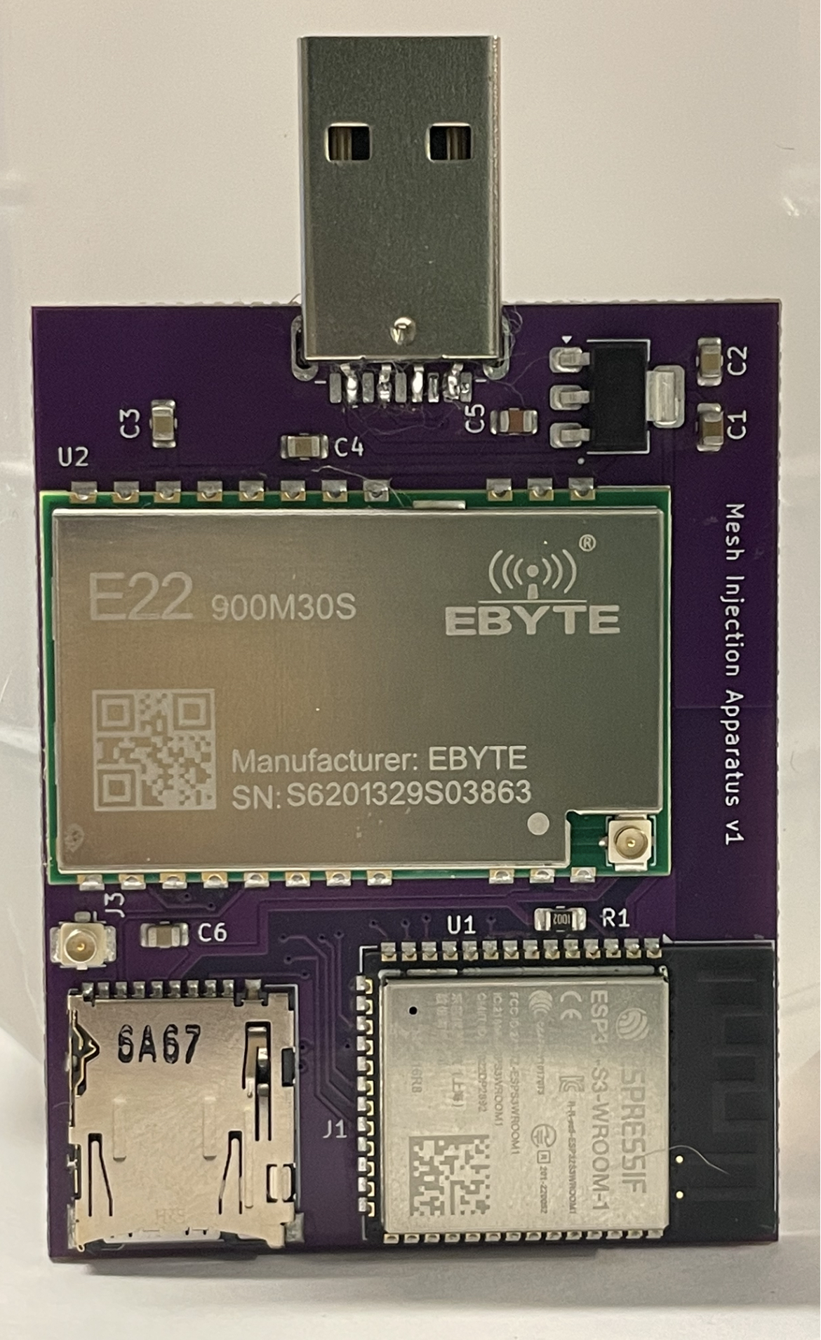 MIA PCB v1 front view