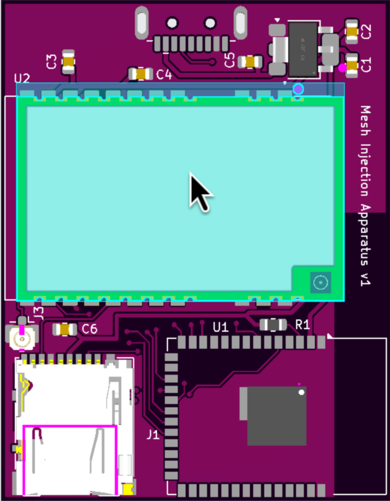 MIA PCB KiCad render